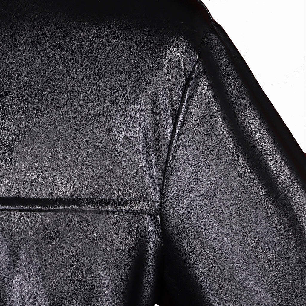 Medieval Gothic Plague Doctor Costume - Steampunk Vampire Horror PU Leather Jacket-Astricos
