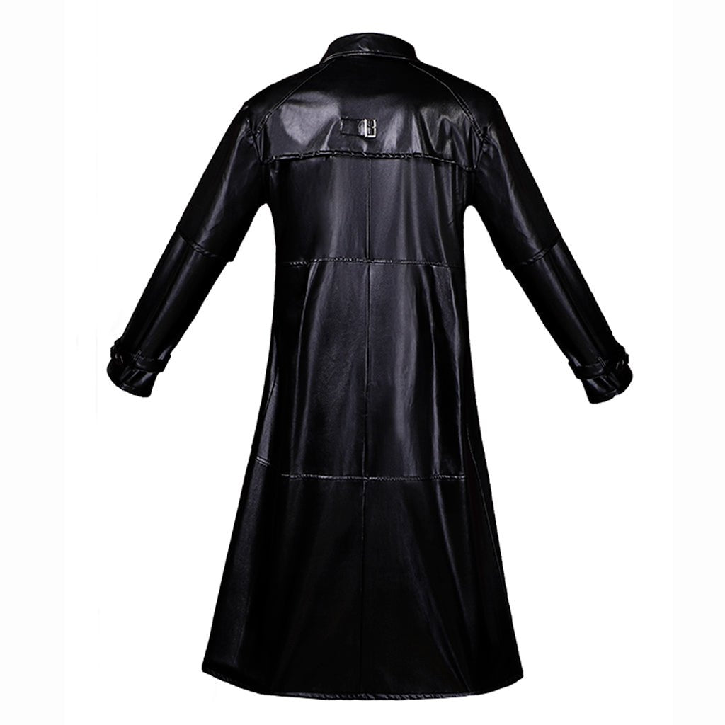 Medieval Gothic Plague Doctor Costume - Steampunk Vampire Horror PU Leather Jacket-Astricos