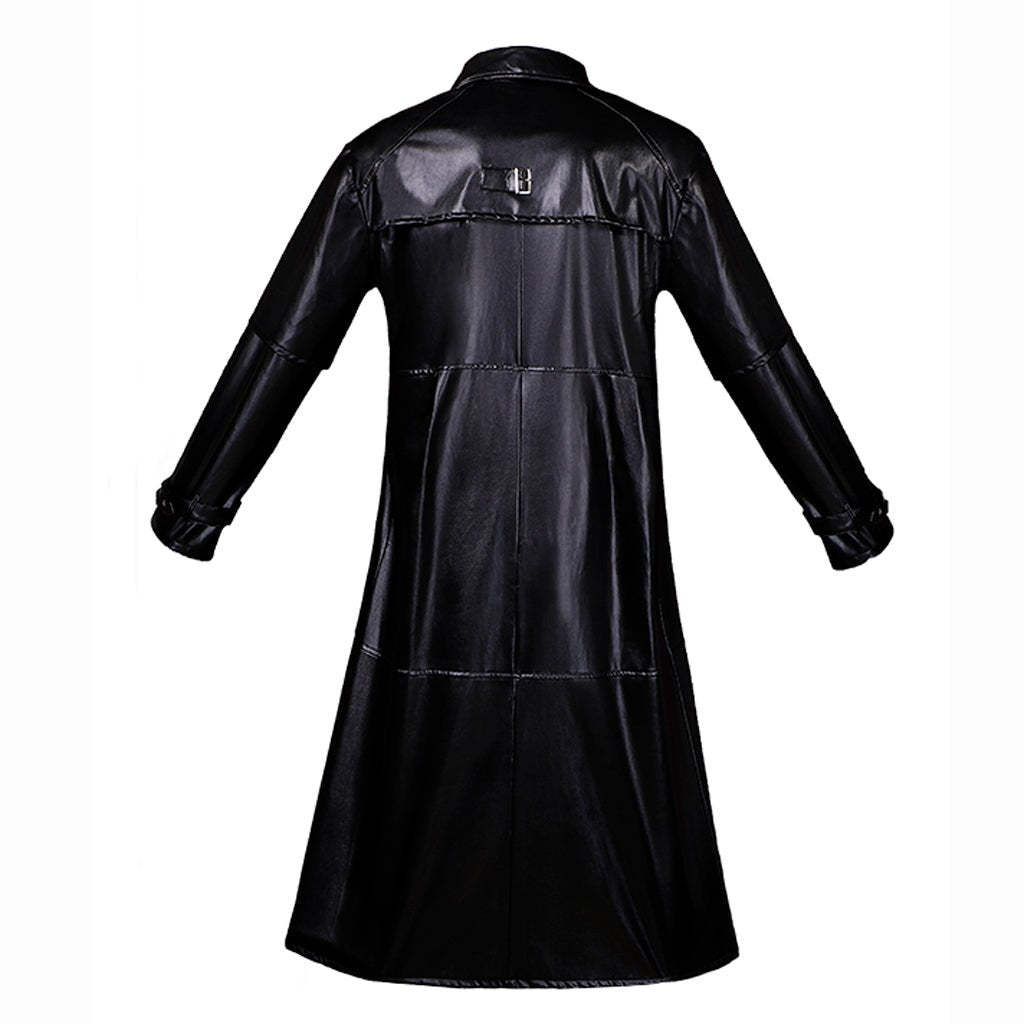 Medieval Gothic Plague Doctor Costume - Steampunk Vampire Horror PU Leather Jacket-Astricos