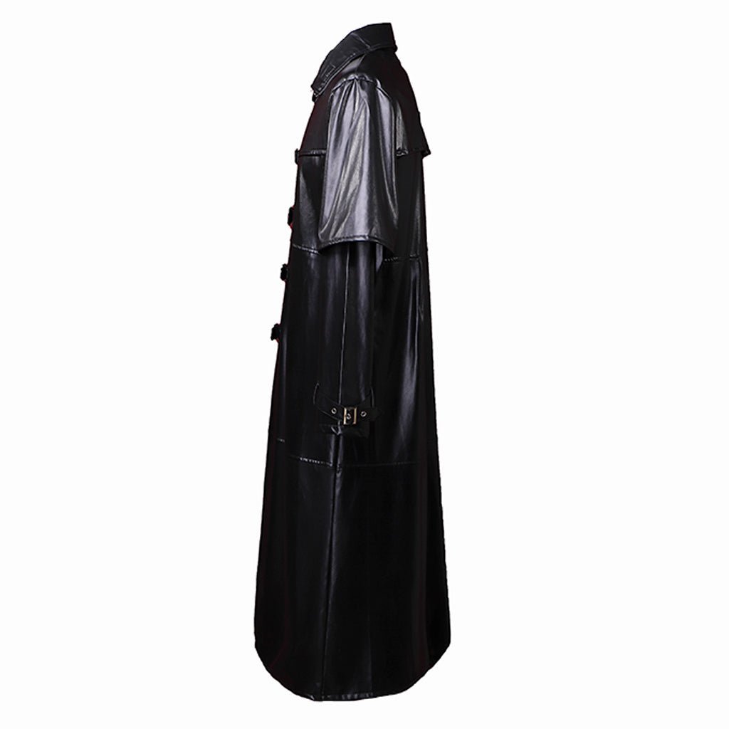 Medieval Gothic Plague Doctor Costume - Steampunk Vampire Horror PU Leather Jacket-Astricos