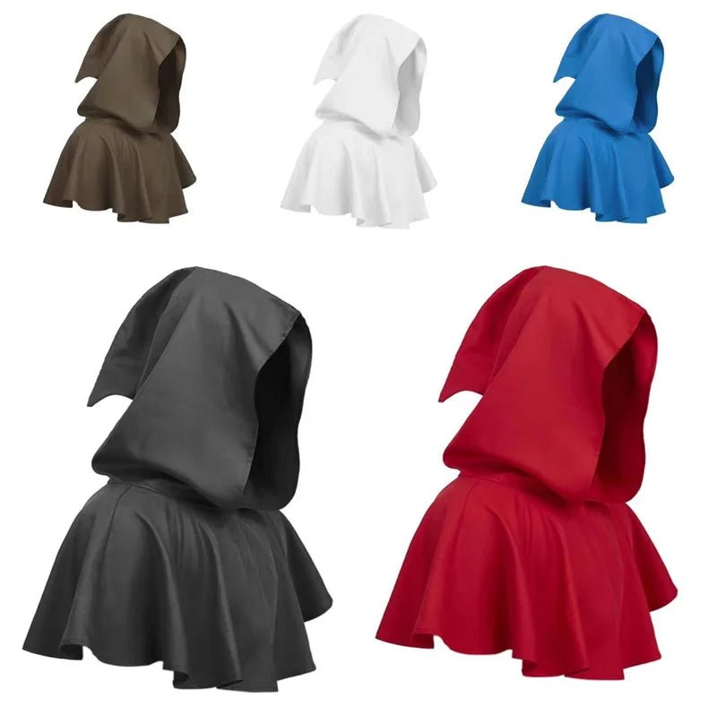 Medieval Hooded Cloak for Men - Solid Color Wizard Halloween Cape | Astricos Cosplay Costumes-Astricos