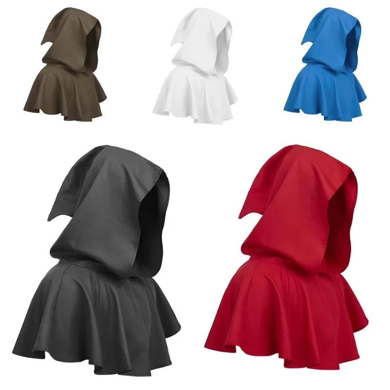 Medieval Hooded Cloak for Men - Solid Color Wizard Halloween Cape | Astricos Cosplay Costumes-Astricos