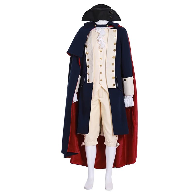 Medieval King or Prince Men's Uniform Costume – Victorian Travel Suit with Cape | Astricos-Astricos