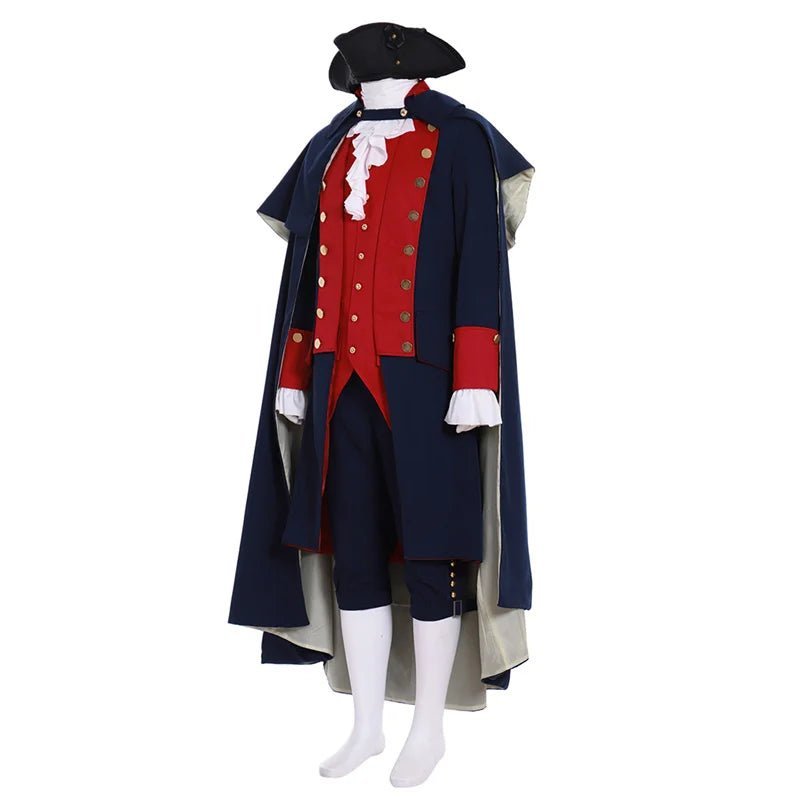 Medieval King or Prince Men's Uniform Costume – Victorian Travel Suit with Cape | Astricos-Astricos