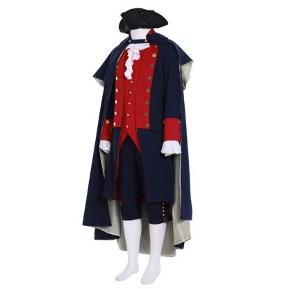 Medieval King or Prince Men's Uniform Costume – Victorian Travel Suit with Cape | Astricos-Astricos