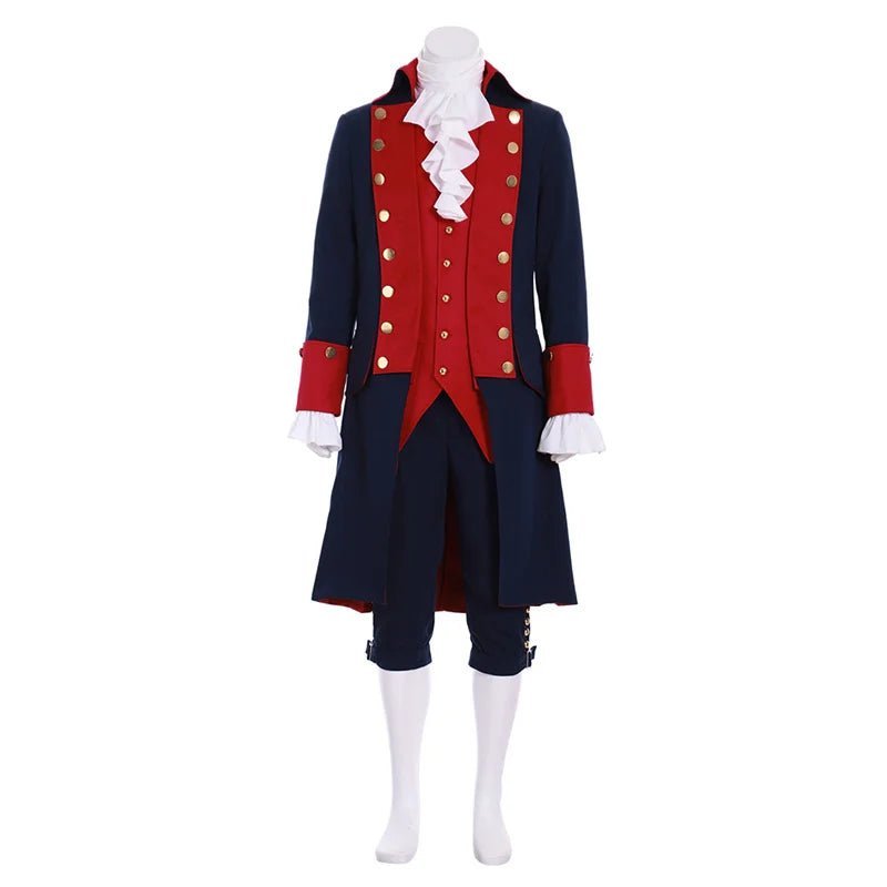 Medieval King or Prince Men's Uniform Costume – Victorian Travel Suit with Cape | Astricos-Astricos