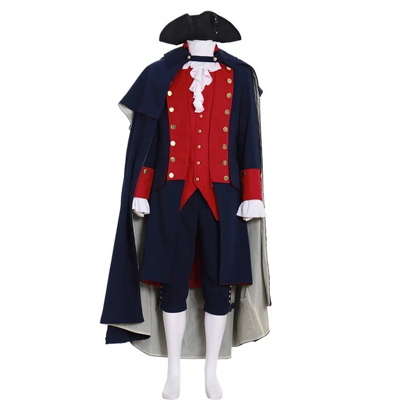 Medieval King or Prince Men's Uniform Costume – Victorian Travel Suit with Cape | Astricos-Astricos