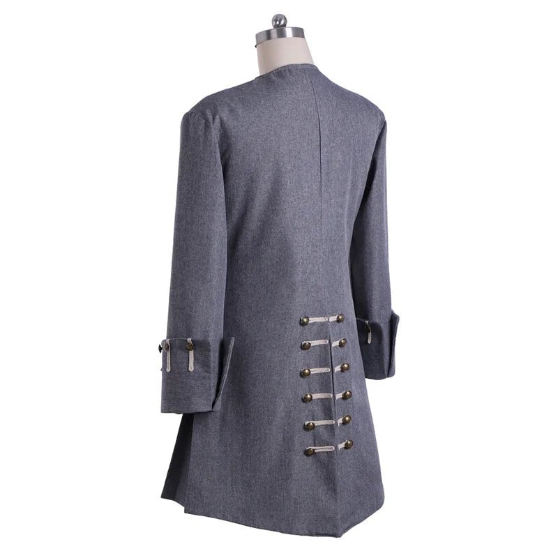Medieval Men’s British Gothic Gentleman Punk Costume Jacket for Halloween & Carnival-Astricos