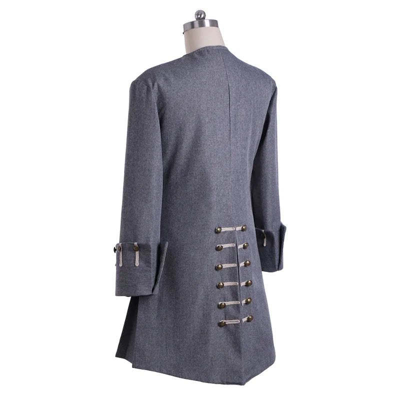 Medieval Men’s British Gothic Gentleman Punk Costume Jacket for Halloween & Carnival-Astricos