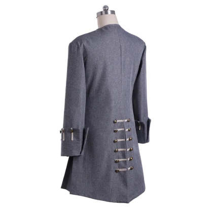 Medieval Men’s British Gothic Gentleman Punk Costume Jacket for Halloween & Carnival-Astricos