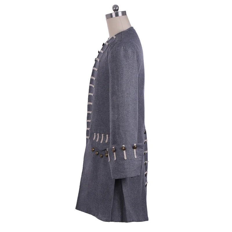Medieval Men’s British Gothic Gentleman Punk Costume Jacket for Halloween & Carnival-Astricos
