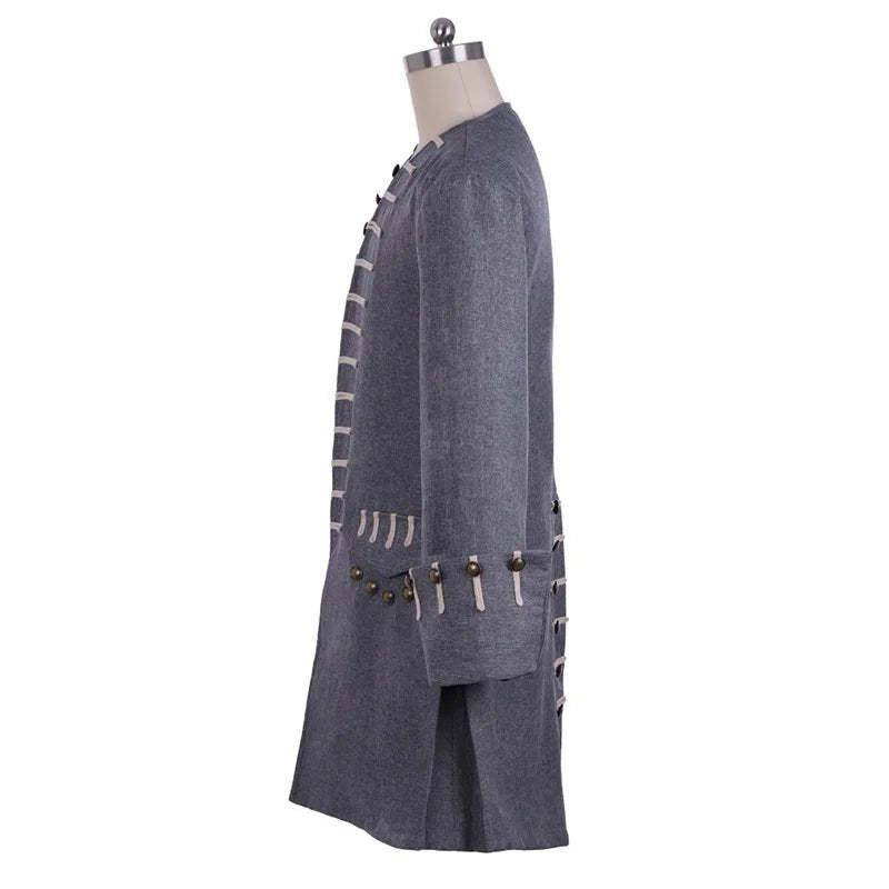 Medieval Men’s British Gothic Gentleman Punk Costume Jacket for Halloween & Carnival-Astricos
