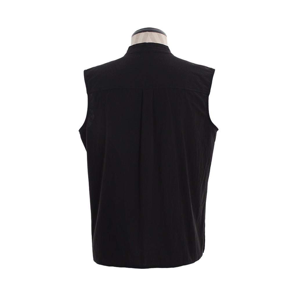 Medieval Men’s Victorian Vest Shirt - Sleeveless Pure Color Collar Straps for Summer | Astrico-Astricos