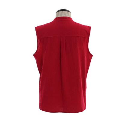 Medieval Men’s Victorian Vest Shirt - Sleeveless Pure Color Collar Straps for Summer | Astrico-Astricos