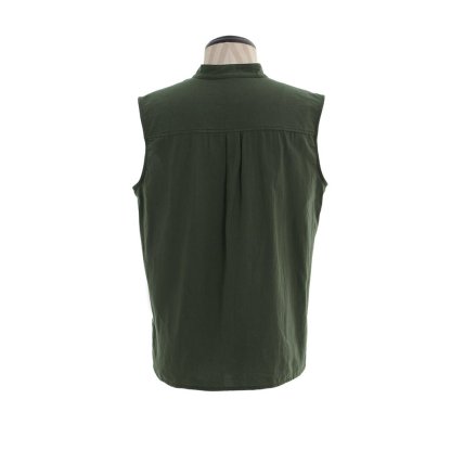 Medieval Men’s Victorian Vest Shirt - Sleeveless Pure Color Collar Straps for Summer | Astrico-Astricos