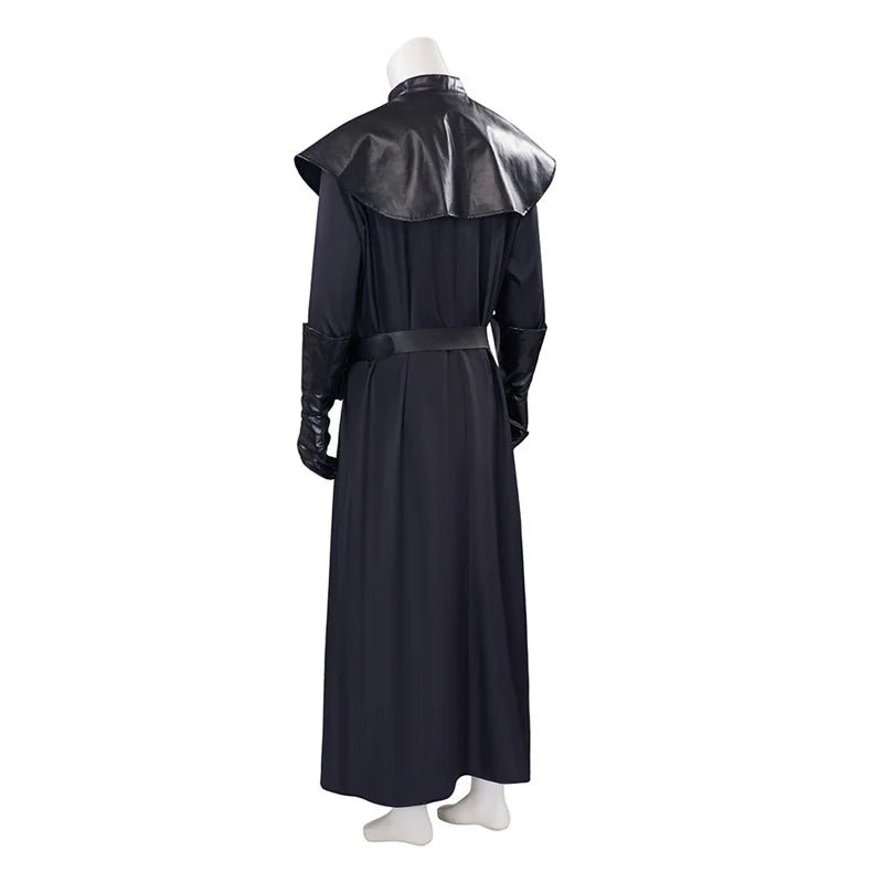 Medieval Plague Doctor Costume - Black Long Coat Halloween & Cosplay Outfit for Men-Astricos