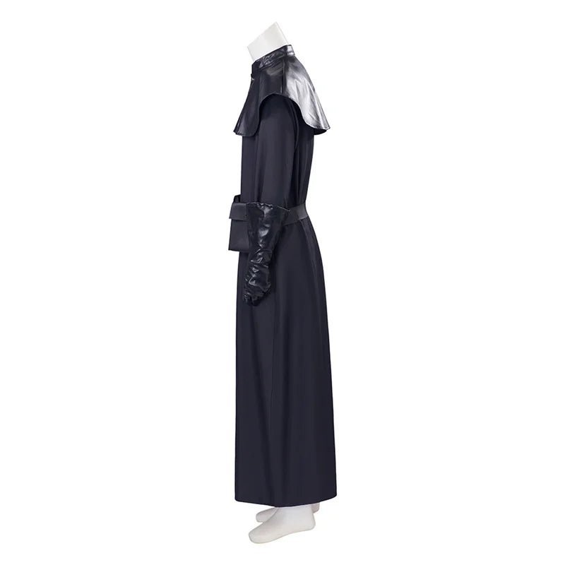 Medieval Plague Doctor Costume - Black Long Coat Halloween & Cosplay Outfit for Men-Astricos