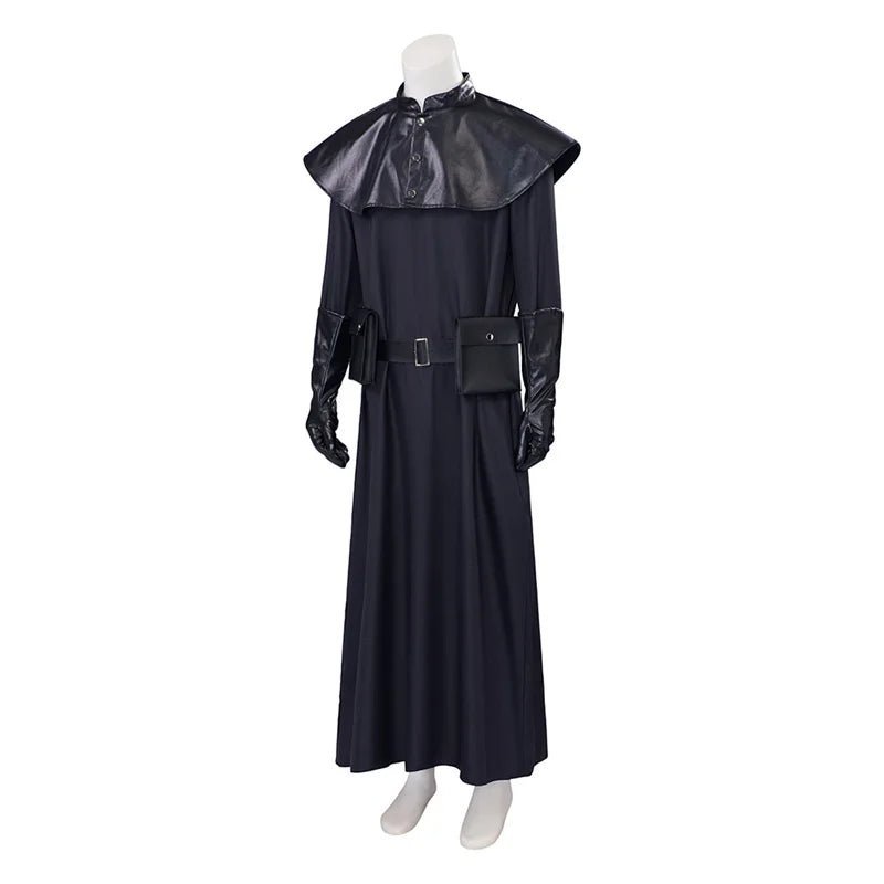 Medieval Plague Doctor Costume - Black Long Coat Halloween & Cosplay Outfit for Men-Astricos