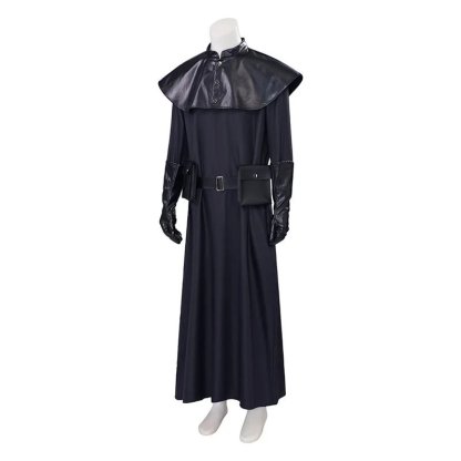 Medieval Plague Doctor Costume - Black Long Coat Halloween & Cosplay Outfit for Men-Astricos