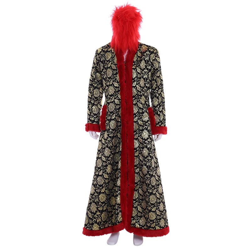Medieval Red Kaftan with Fur Hat | Victorian Winter Warm Men’s Cosplay Costume | Astricos-Astricos