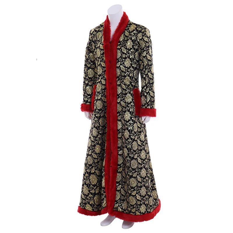 Medieval Red Kaftan with Fur Hat | Victorian Winter Warm Men’s Cosplay Costume | Astricos-Astricos