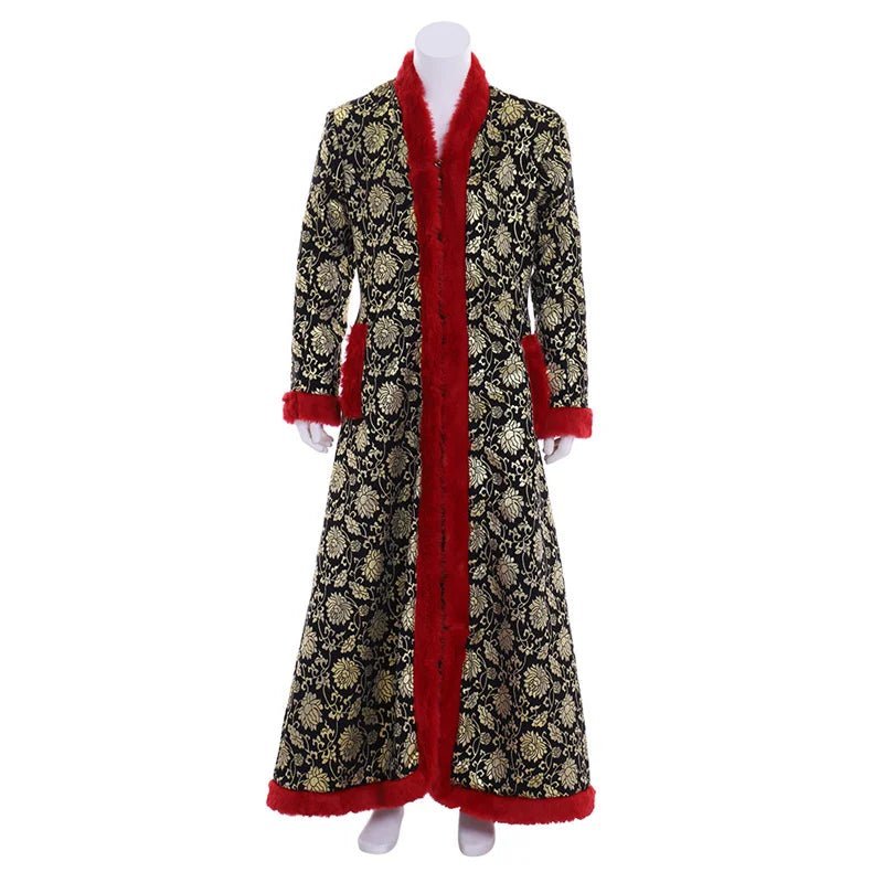 Medieval Red Kaftan with Fur Hat | Victorian Winter Warm Men’s Cosplay Costume | Astricos-Astricos