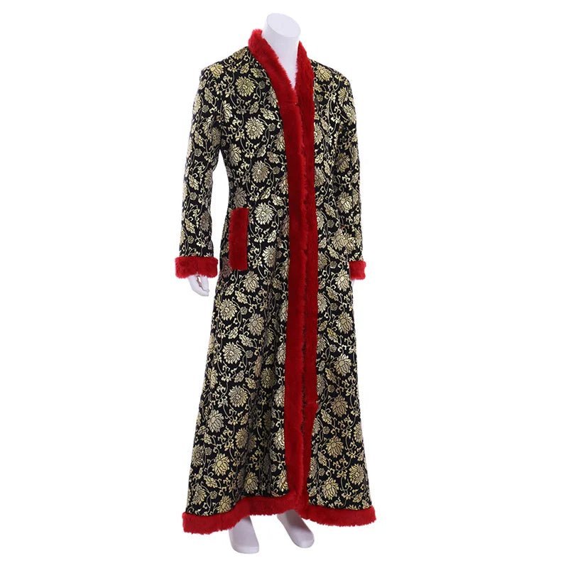 Medieval Red Kaftan with Fur Hat | Victorian Winter Warm Men’s Cosplay Costume | Astricos-Astricos