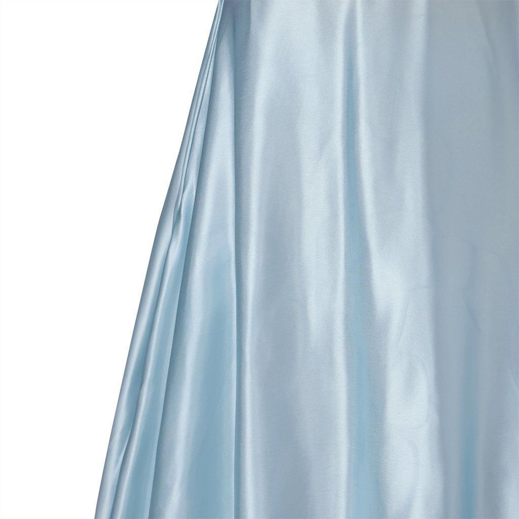 Light Blue Medieval Regency Gown with Gold Waistband - Bridgerton Cosplay Costume-Astricos