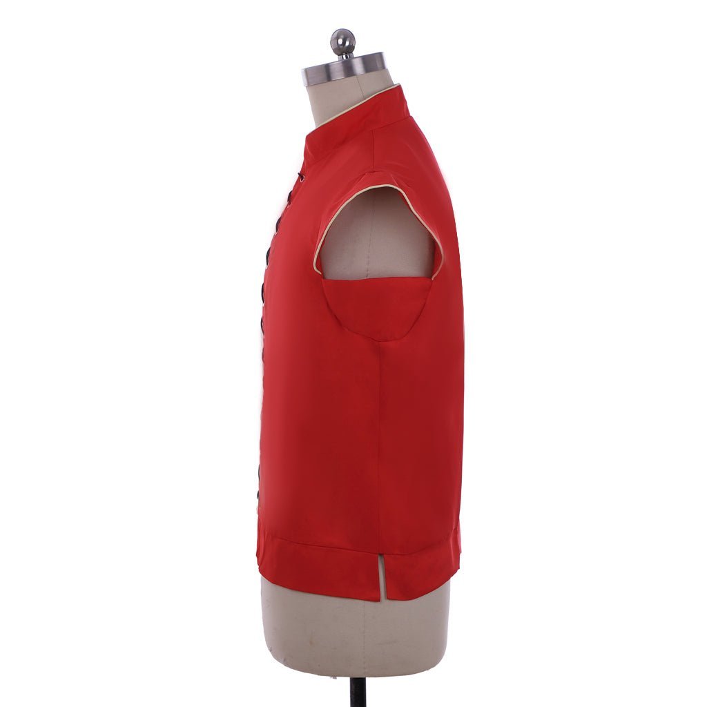 Medieval Renaissance Gothic Doublet Vest for Men - Red Retro Cosplay Costume | Astricos-Astricos