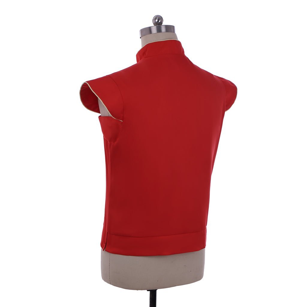 Medieval Renaissance Gothic Doublet Vest for Men - Red Retro Cosplay Costume | Astricos-Astricos