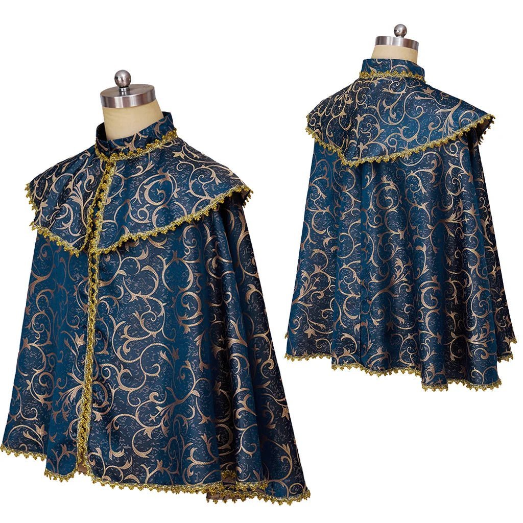 Medieval Renaissance Noble Cloak for Prince & Nobles - Unisex Luxurious Vintage Cape | Astricos-Astricos
