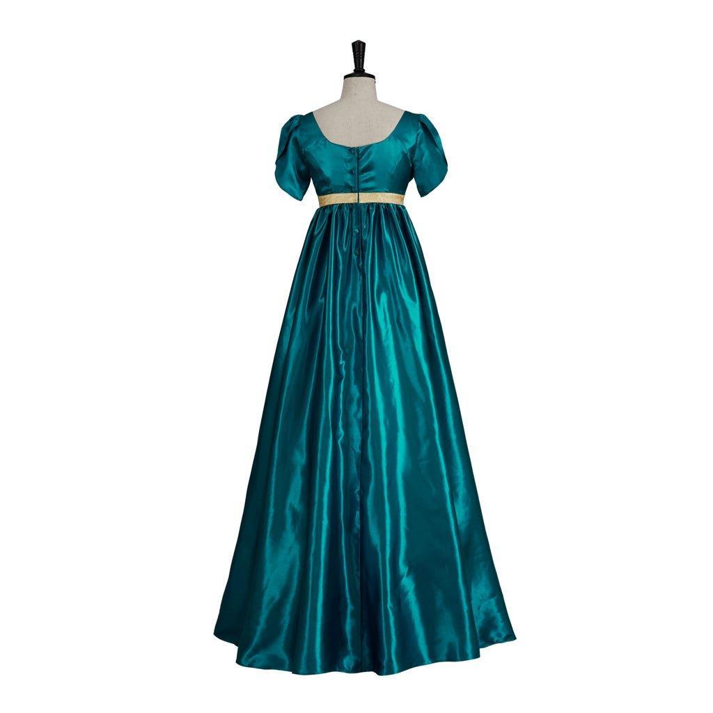 Emerald Green Medieval Empire Gown - Bridgerton Inspired Cosplay Costume-Astricos