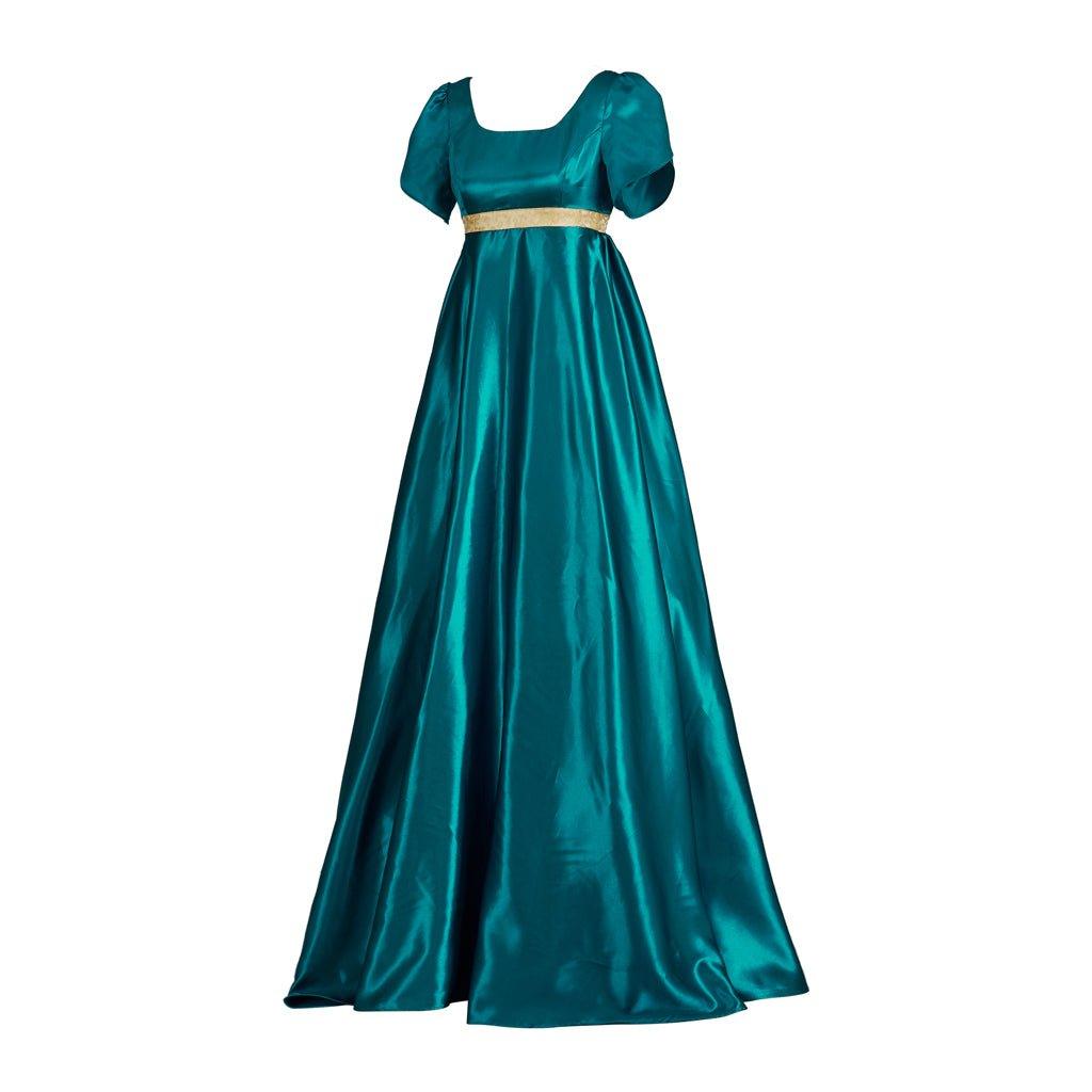 Emerald Green Medieval Empire Gown - Bridgerton Inspired Cosplay Costume-Astricos