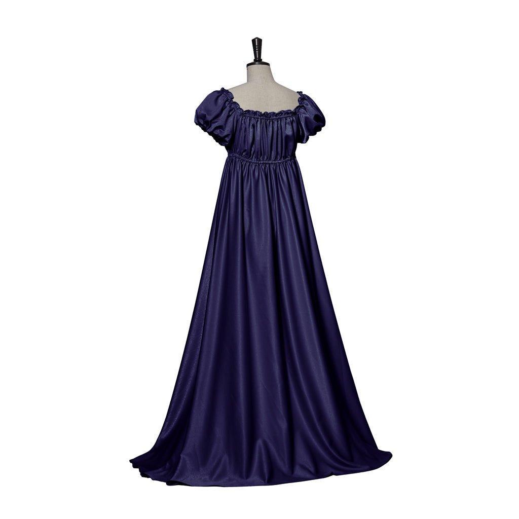 Iron Blue Medieval Empire Gown - Bridgerton Inspired Cosplay Costume-Astricos