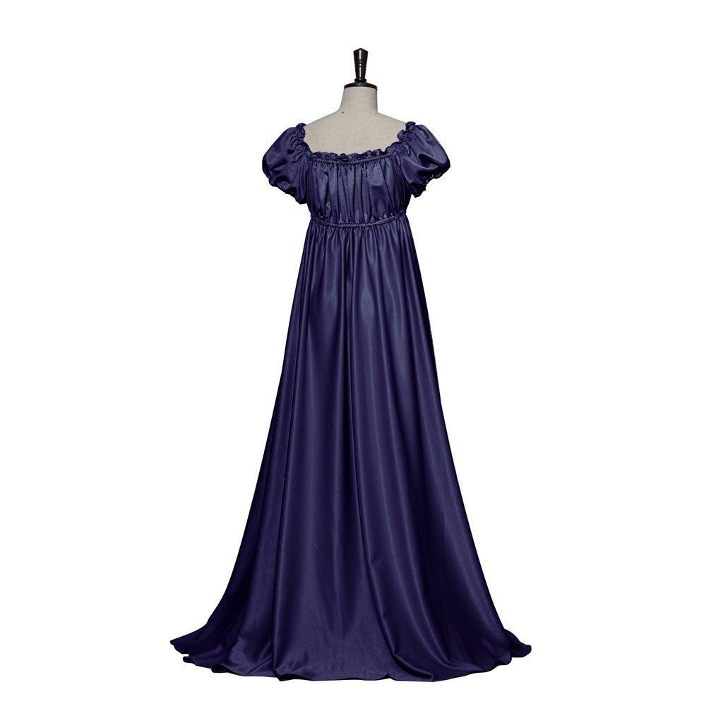 Iron Blue Medieval Empire Gown - Bridgerton Inspired Cosplay Costume-Astricos