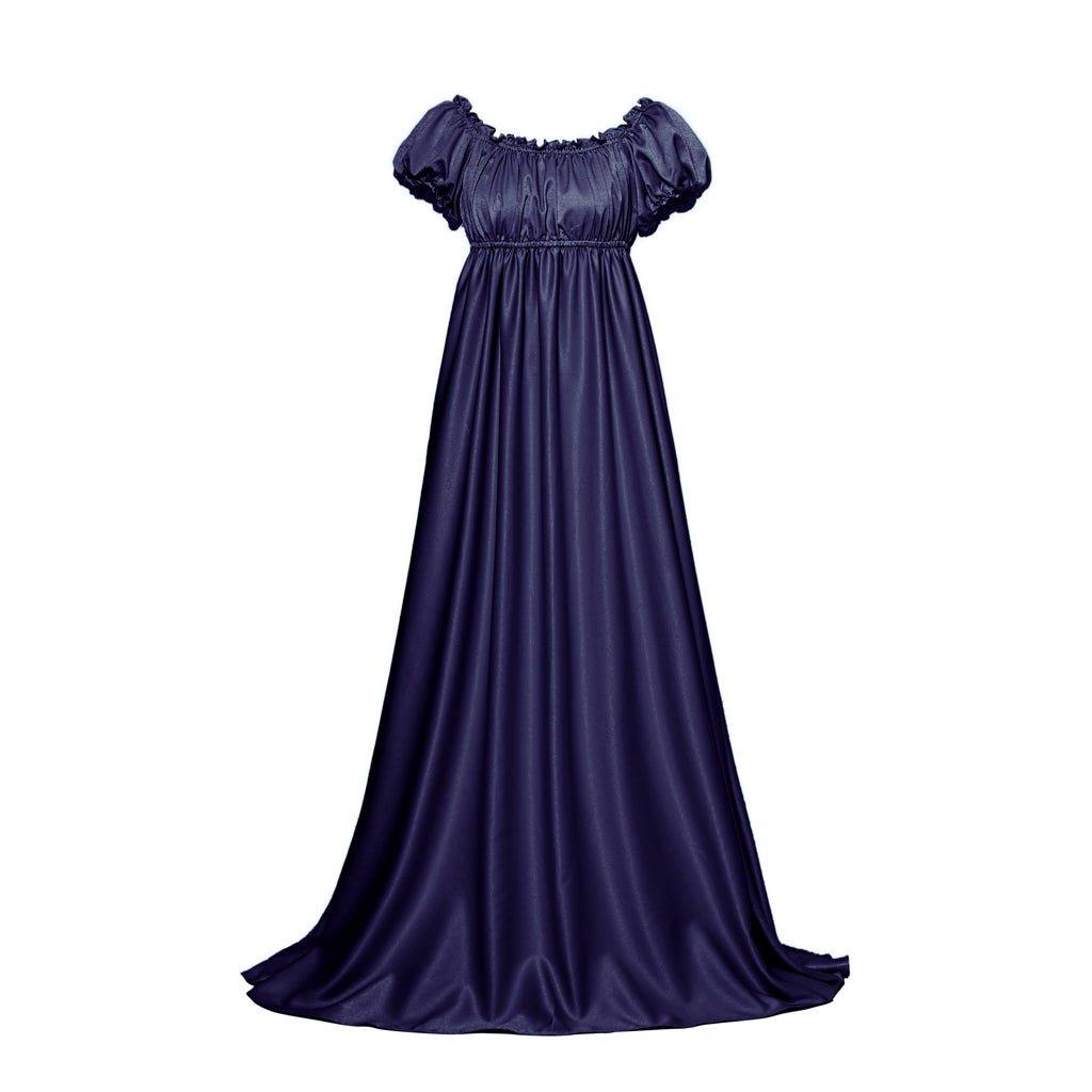 Iron Blue Medieval Empire Gown - Bridgerton Inspired Cosplay Costume-Astricos