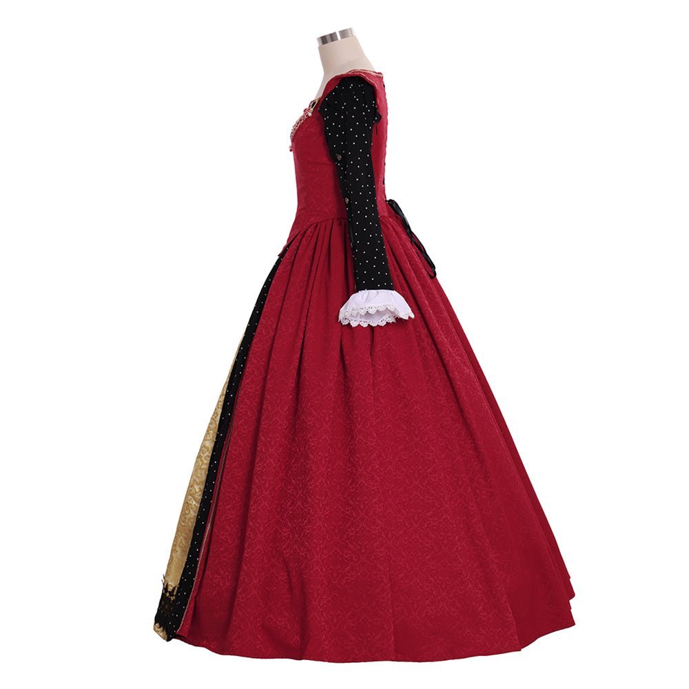 Authentic Medieval Tudor Dress Cosplay Costume | Custom Red Gown for Renaissance Faire & Historical Events-Astricos