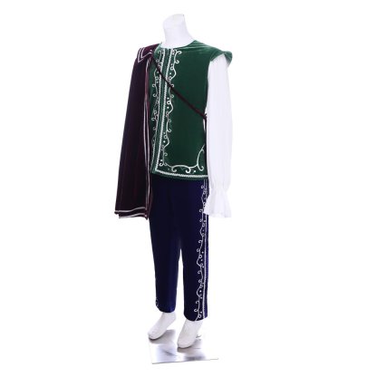 Medieval Tudor King Prince Costume - Velvet Long Sleeve Top, Pants & Cloak | Astricos-Astricos