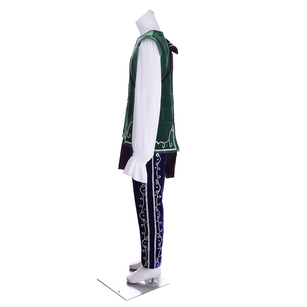 Medieval Tudor King Prince Costume - Velvet Long Sleeve Top, Pants & Cloak | Astricos-Astricos