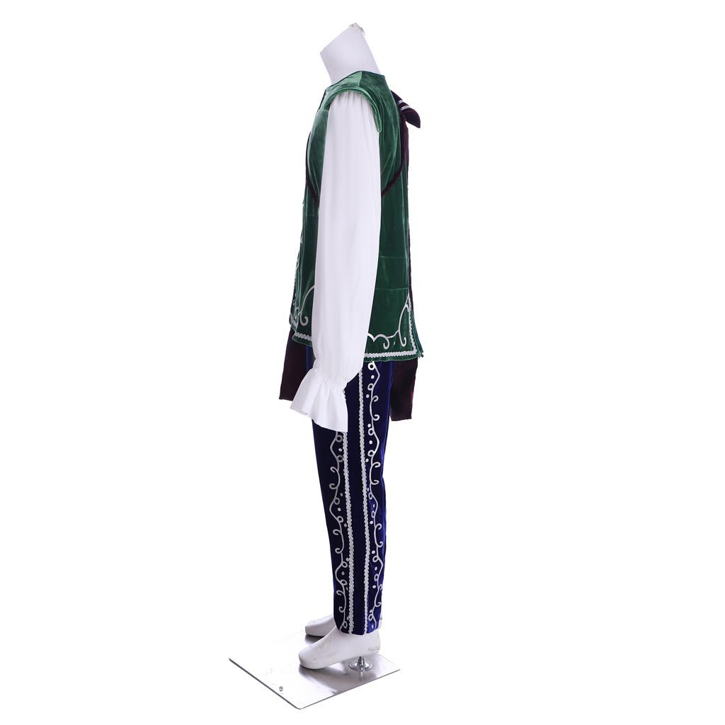 Medieval Tudor King Prince Costume - Velvet Long Sleeve Top, Pants & Cloak | Astricos-Astricos