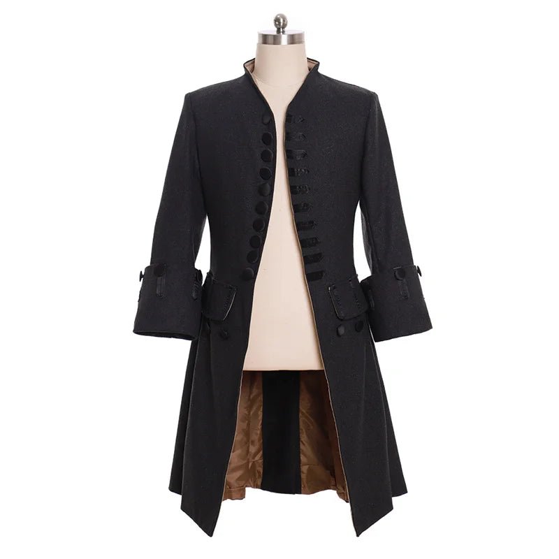 Medieval Victoria Edwardian Steampunk Trench Coat - Vintage Prince Overcoat for Cosplay-Astricos