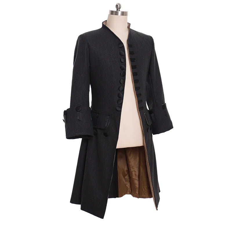 Medieval Victoria Edwardian Steampunk Trench Coat - Vintage Prince Overcoat for Cosplay-Astricos