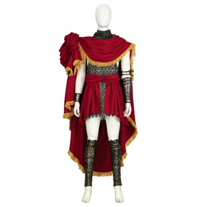 Men Elder Ring Messmer Cosplay Dress - Red Robe with Belt - Astricos