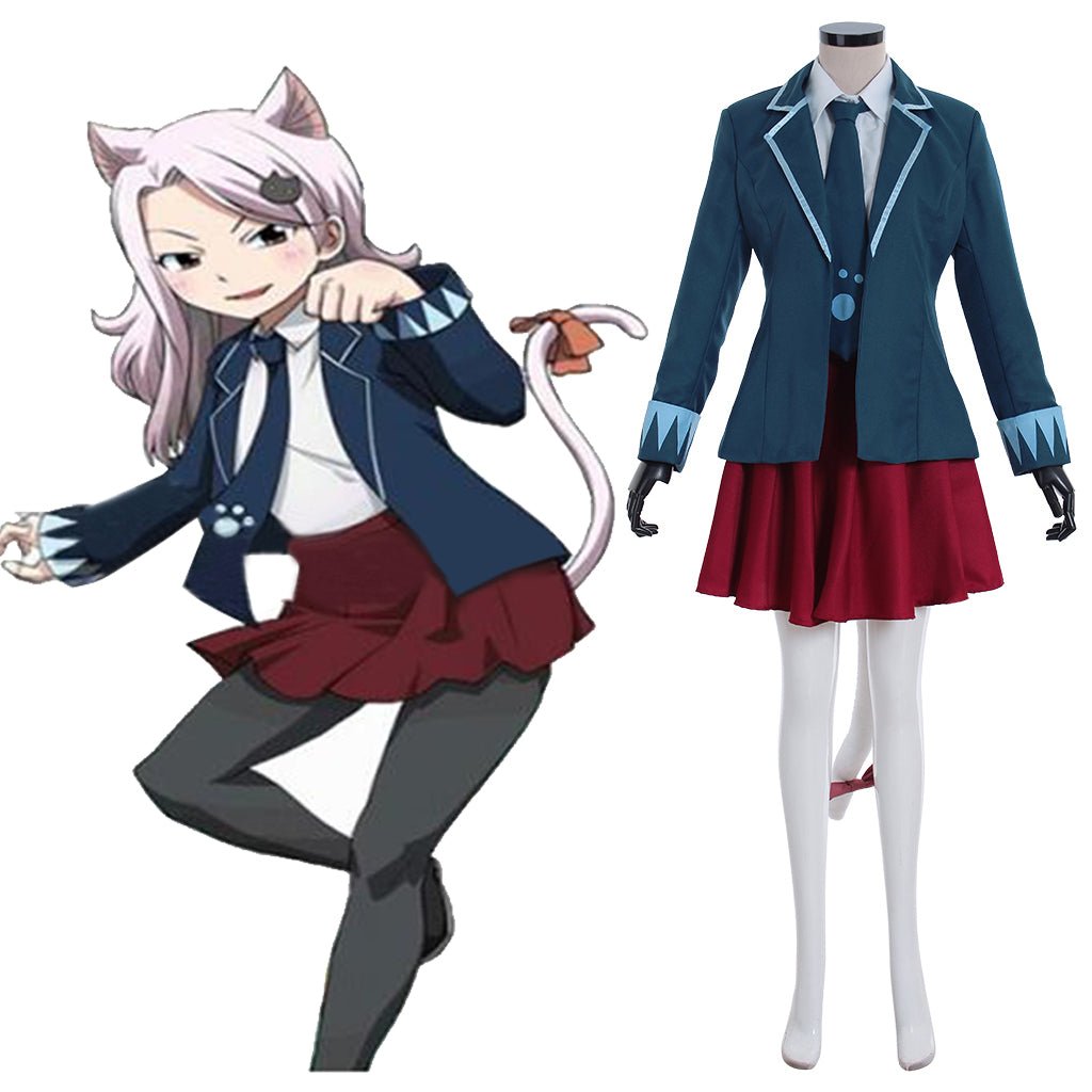 Fairy Tail Final Season Carla Human Form Dress Cosplay Costume - High-Quality School Uniform-Astricos