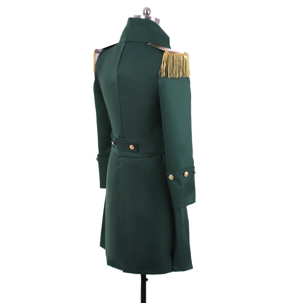 Men’s Colonial Green Military Coat - Victorian Regency Tailcoat | Hamilton Cosplay Jacket | Astricos-Astricos