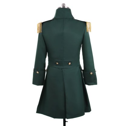 Men’s Colonial Green Military Coat - Victorian Regency Tailcoat | Hamilton Cosplay Jacket | Astricos-Astricos