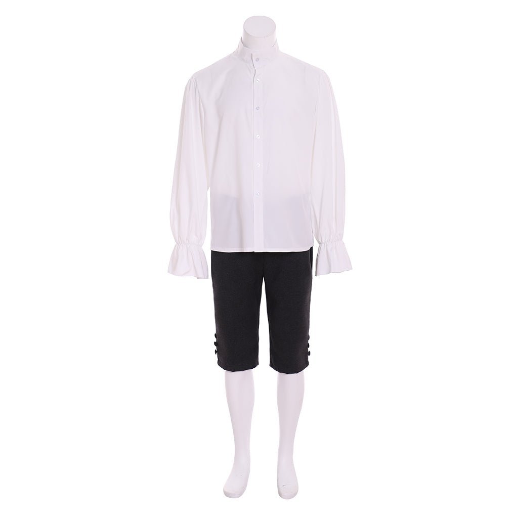 18th Century Black Rococo Colonial Uniform Cosplay for Men | Astricos-Astricos