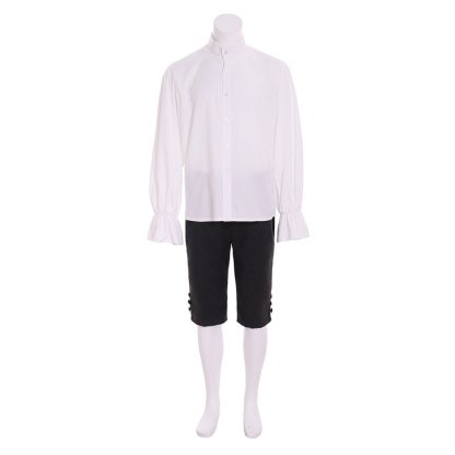 18th Century Black Rococo Colonial Uniform Cosplay for Men | Astricos-Astricos