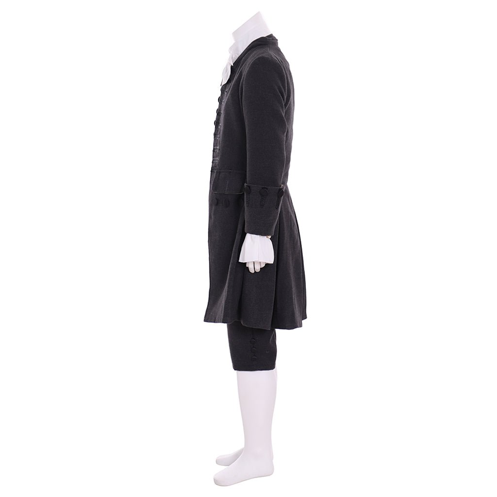 18th Century Black Rococo Colonial Uniform Cosplay for Men | Astricos-Astricos