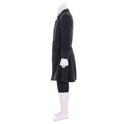 18th Century Black Rococo Colonial Uniform Cosplay for Men | Astricos-Astricos